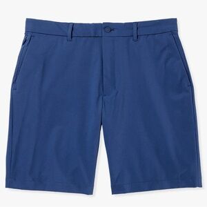 New! Fair Harbor Men's Deep Blue Flat Front Compass Shorts, sz 32